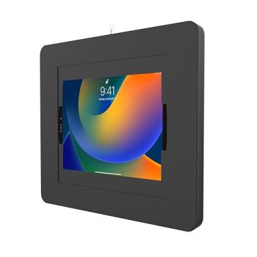 Imagem de Suporte de parede para iPad com trava - CTA antirroubo grande bloqueio para tablet com trava de chave e roteamento de cabo interno para iPad Pro 12,9 polegadas, Surface Pro 3, 4, 5, 6, 7, 8, X - preto - (PAD-PLWB)