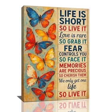Imagem de Arte de parede de borboleta motivacional de casa de fazenda para decoração de parede em tela rústica feminina imagens inspiradoras impressões de arte country decorações emolduradas para banheiro