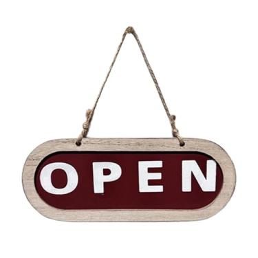 Imagem de YWMJZEU Placa de Madeira "Aberto" para Pendurar Na Porta, Ideal para Decoração de Cafés E Residências. Placa Decorativa Rústica Dupla Face.