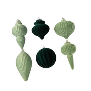 Imagem de Lilihuimaoyi Conjunto de Enfeites Natalinos em Veludo. Decoração Natalina Elegante com Bolas Penduradas. Enfeites Decorativos para Festas E Festivais.