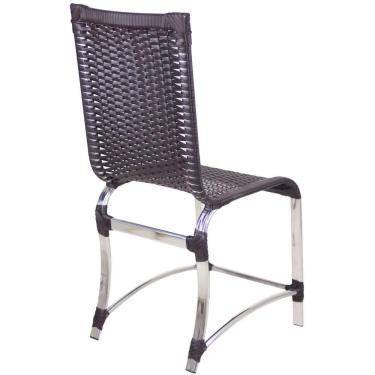 Imagem de 10 Cadeiras Haiti E Mesa De Jantar 240x100 Alumínio Trama Tabaco