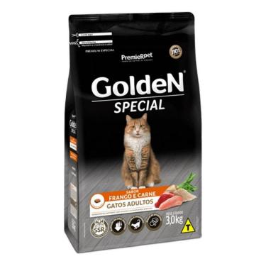 Imagem de Ração Golden Special para Gatos Adultos Sabor Frango e Carne 3kg