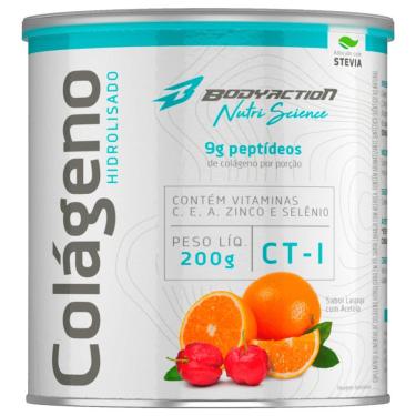 Imagem de Colágeno Hidrolisado Peptídeos em Pó 200g Sabor Laranja