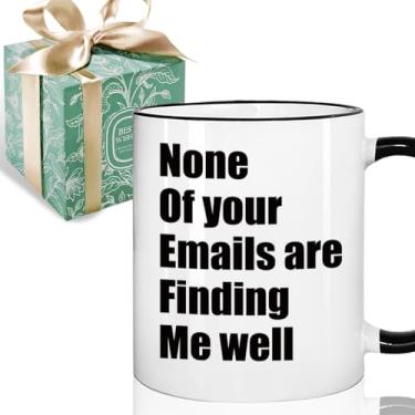 Imagem de Puouoonyi Caneca de café engraçada presentes para colegas de trabalho 325 ml, novidade caneca de café de escritório para colegas de trabalho, mulheres, homens, chefe, mordaça, despedida, presentes