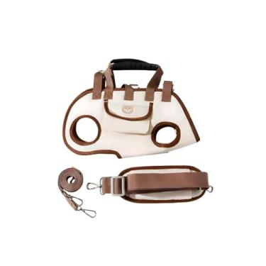 Imagem de Bolsa Pet de Transporte Multifuncional – Para Cachorro e Gato, Tamanho P, Confortável, Resistente e Ventilada Bege