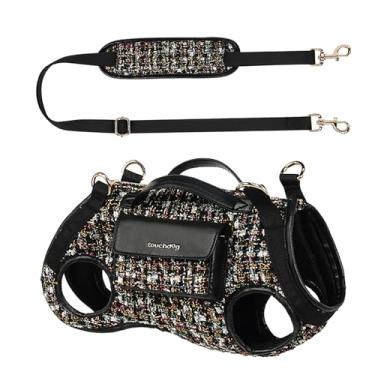 Imagem de Peitoral para cães com design de cinto acolchoado macio para cães/leve, respirável, multifuncional, pode ser usado como bolsa de mão (Moon Black, M)