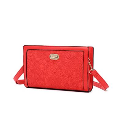 Imagem de BRANGIO Bolsa de ombro feminina de luxo com alça ajustável | Empresa dos EUA envia de L.A., Vermelho, Medium, Brangio Bolsa feminina Italy Designer
