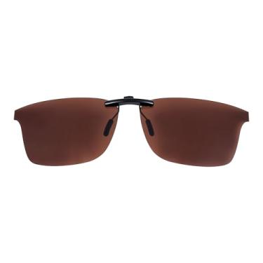 Imagem de Óculos de sol clip-on polarizados para Ray-Ban RX6335 RB6335, Marrom, 54 X 17