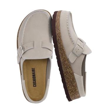 Imagem de CUSHIONAIRE Hobby Sapato feminino de couro genu no com palmilha de corti a com + conforto, Pedra, 8 Wide