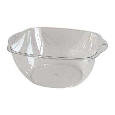 Imagem de Lavatório transparente multiuso portátil de grande capacidade moderno simples bacia de lavagem de plástico para dormitório viagem para casa