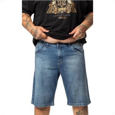 Imagem de Bermuda Jeans Plus Size Okdok Medium Wash Blue Masculina-Masculino