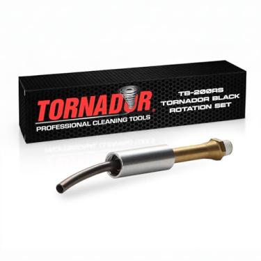 Imagem de Tornador Kit de limpeza preto giratório TB-200RS com garrafa, suporte de pano, haste rotativa