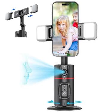 Imagem de P02 Telefone Móvel Inteligente 360 com Reconhecimento Facial AI Rastreamento de Gestos Panorâmico Anti-Tremor Controle Remoto Clip para Detachável Versão Atualizada Retrátil Luz Preenchimento D06 2