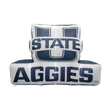 Imagem de FANMATS Mascote inflável NCAA Utah State Aggies - Display inflável autoinflável, soprador e cordões embutidos, logotipo oficial da equipe - mostre seu espírito durante todo o ano