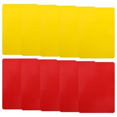 Imagem de Yuomeaz 10 cartas profissionais vermelhas e amarelas para futebol, cartas de árbitro de futebol vermelhas e amarelas, livro de pontuação de árbitros de juízes esportivos para competições esportivas de