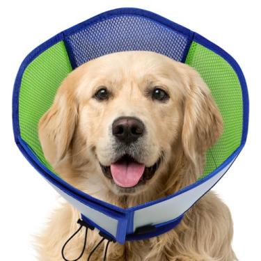 Imagem de AOFITEE Cone para cães – Cones macios para cães após a cirurgia, cones confortáveis para cães grandes pararem de lamber, coleira cônica macia ajustável, coleira elisabetana para cicatrização de