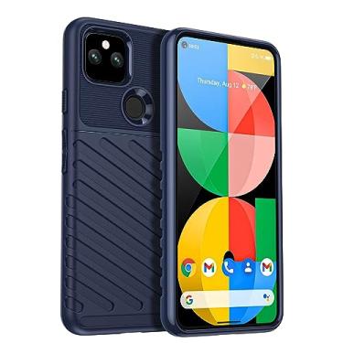 Imagem de Capa para Google Pixel 5A. Fibra de carbono refinada, anti-queda, anti-impressões digitais, proteção integral. A capa do telemóvel é compatível com o Google Pixel 5A