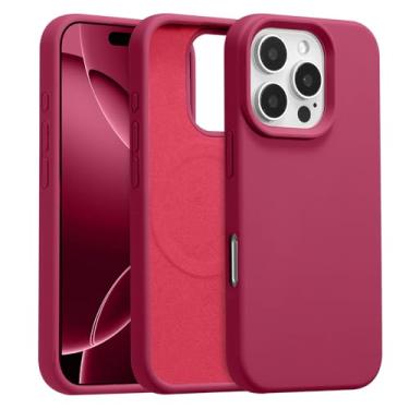 Imagem de UCASONG Capa magnética para iPhone 16E de 6,1 polegadas, capa de silicone líquido premium, [compatível com Magsafe] [forro de microfibra macia antiarranhões], capa de telefone fina e à prova de choque