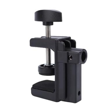 Imagem de ASHATA Braçadeira de Mesa, Faixa de Fixação de 4 Cm Com Furo de 1,2 Cm e 1/4 pol., Suporte Cantilever de Liga de Alumínio ABS Suporte de Mesa para Assistir Streaming de Vídeo Ao Vivo