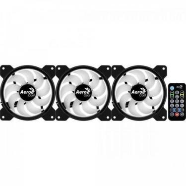 Imagem de Kit 3 Coolers Saturn 12 Pro Argb + Hub + Controle Aerocool