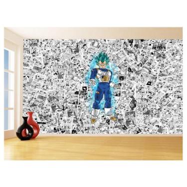 Imagem de Papel De Parede Dragon Ball Vegeta Blue Anime 3,5M Dbz589 - Você Decor
