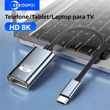 Imagem de Adaptador Tipo C Para HDMI 8K 60Hz, Cabo Conversor USB 3.1 HUB Para Ma