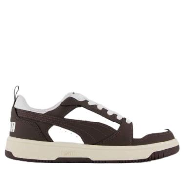 Imagem de Tênis Puma Rebound V6 Low Branco e Marrom 44