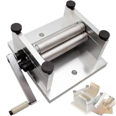 Imagem de Máquina de rolo deslizante de dobra de metal, máquina de enrolar placa manual DIY com diâmetro de rolo de 12,5 mm e largura rolável de 60 mm, para materiais de modelo de ondulação