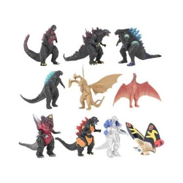 Imagem de 10 pçs/set Filme Gojira Godzilla Pvc Figura Modelo Brinquedos - Bandai