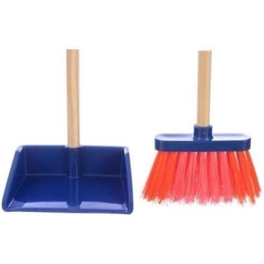 Imagem de Kit Infantil de Limpeza com Vassoura e Pá – Brinquedo Educativo e Interativo – Estimula o Hábito de Organização com Diversão - Colorido e Resistente