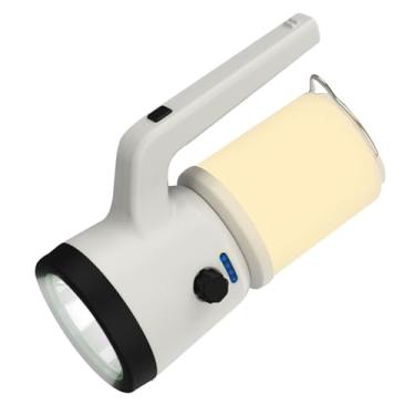 Imagem de Lanterna de busca portátil multifuncional lâmpada acampamento recarregável com carregamento celular fonte luz dupla farol e lateral ABS Life