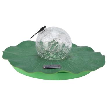 Imagem de Zerodis Luz Solar Flutuante, Luzes de Lago, Abajur de Vidro Transparente Com Decoração de Libélula, Adequado para Jardim, Quintal, Fonte de Lago, Decoração de Piscina, Luz Solar Flutuante, LED (L)