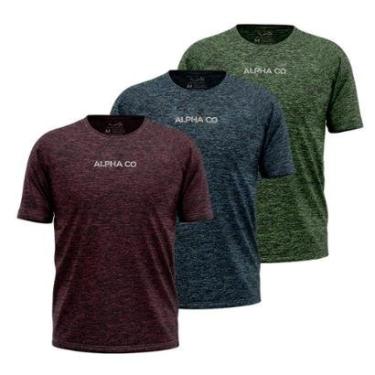 Imagem de Kit 3 Camisetas Dry Alpha Co Masculina-Masculino