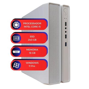Imagem de Computador Multipc Slimdesk Branco I5 16Gb Ssd 240Gb Win11
