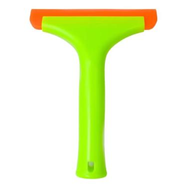 Imagem de Rodo de silicone flexível, mini limpador de água para chuveiro, utensílios domésticos, limpador de vidro, para-brisa, ferramenta de limpeza de janela com pendurar, verde, 19 x 15 x 3 cm