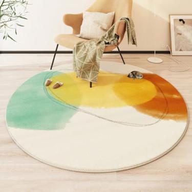 Imagem de Tapetes para decoração de sala de estar, quarto, redondo, de pelúcia, para cadeira, antiderrapante, para áreas grandes (200x200 cm/15)