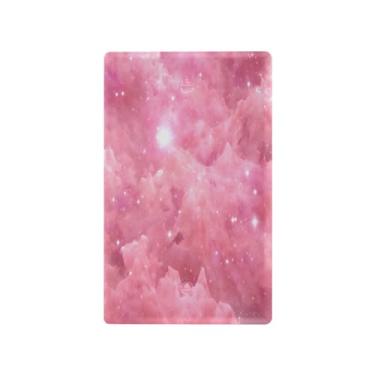 Imagem de Wassud Placa de cobertura de interruptor de luz rosada Starfield, 1 capa de tomada em branco, placa de parede, decoração de casa, sala de estar, quarto, decoração