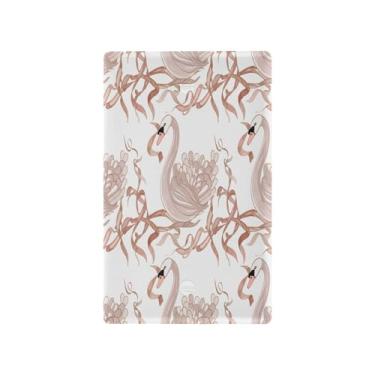 Imagem de Wassud Elegante Swan Light Switch Cover Plate Decorativas para Tomadas Elétricas Placa de Parede em Branco 11 x 7 cm