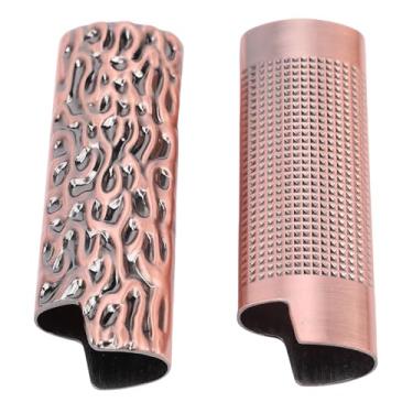 Imagem de HEEPDD Bolsas de Isqueiro para Ajuste Seguro Conjunto de 2 Peças de Isqueiro Com Design Em Relevo Acessório de Viagem Presente Estojo de Vintage Suporte de Metal de Liga de Zinco Itens Coletados