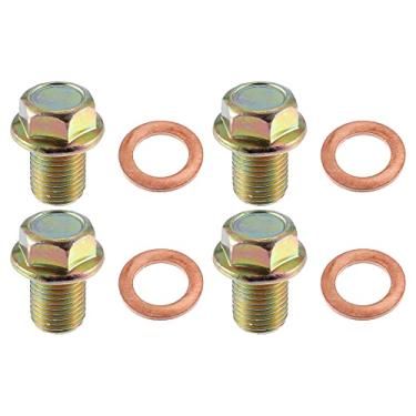 Imagem de A ABSOPRO Bujão de drenagem de óleo do motor 1151863J10 substituição do parafuso de drenagem de óleo para Suzuki SJ410 1980-1985 para Suzuki SJ413 1985 Aço inoxidável (conjunto de 4)
