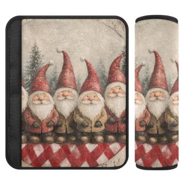 Imagem de Burbuja Capa para cinto de segurança de carro Christmas Gnomos, macia, confortável, protetor de cinto de segurança de carro para alça de ombro de assento de carro, 1 par pequeno