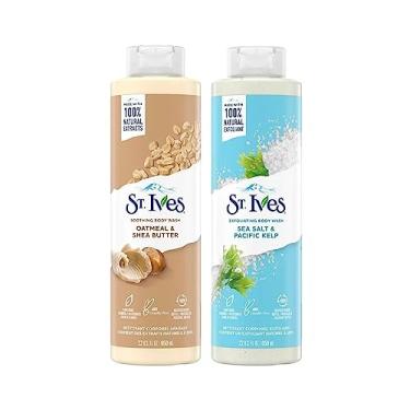 Imagem de St. Ives Sabonete Líquido St Ives, Aveia E Manteiga De Karité, Sal Marinho, Alga Marinha Do Pacífico, Esfoliante, Extratos Naturais, 650 Ml Cada, 2 Unidades