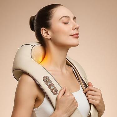 Imagem de Massageador Elétrico Shiatsu para Ombros, Pescoço, Costas e Lombar com Aquecimento – 8 Cabeças de Massagem, Alívio de Tensões, Relaxamento Muscular, Uso em Casa, Escritório e Carro