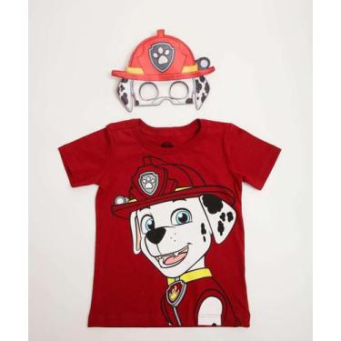 Imagem de Camiseta Infantil Patrulha Canina Nickelodeon Tam 1 a -73030, Vermelho