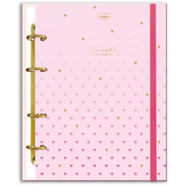 Imagem de Caderno Argolado Sweetly com Elástico 6 Divisórias e Fichas - Cadersil
