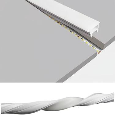 Imagem de KSDLMPA Sistema de canal LED de silicone de 10 m, perfil de alumínio substitui 16 x 16 mm DIY luz de corda neon IP67 à prova d'água para instalação de fita de LED de 6 a 12 mm, para decoração de