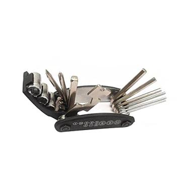 Imagem de Conjuntos de Ferramentas para Bicicleta 16 em 1 Kit Reparo Múltiplo Plegável Chave Parafuso Hexagonal Correia Montanha C