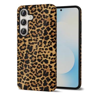 Imagem de Svanove Capa de telefone com estampa de chita para Samsung Galaxy S25 FE feminina, linda capa de leopardo para mulheres, design de estampa animal retrô legal de luxo na moda, capa de plástico rígida