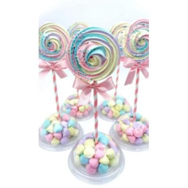 Imagem de 50 Cake Box Redonda Grande 9,8 cm da Copos bolha ideal para mesa de ce