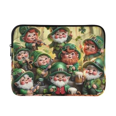 Imagem de Capa acolchoada para laptop St. Patrick's Gnomos Gathering, à prova de choque, capa protetora para notebook de 15,6 polegadas